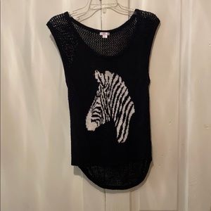 Xhilaration sweater with Zebra vest
